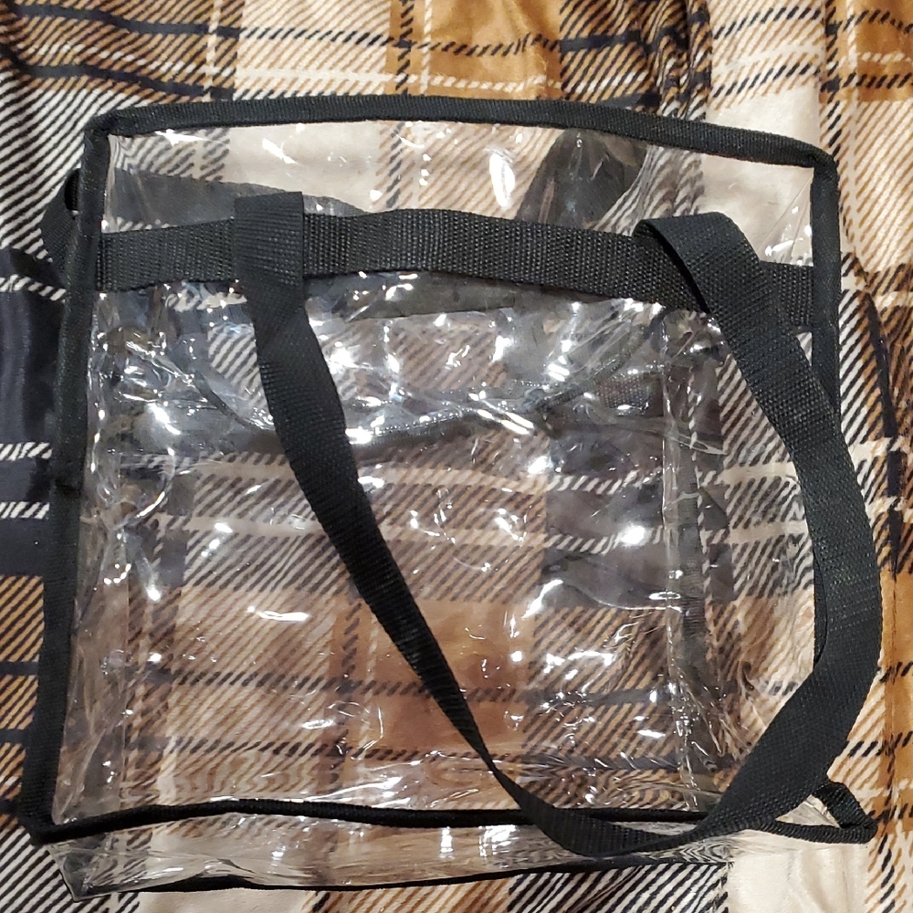 Clear Tote Bag with Black Straps